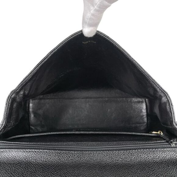 Chanel Cocomark Handbag Matelasse Handbag Caviar Skin Black A21397 Women's - Picture 14 of 14